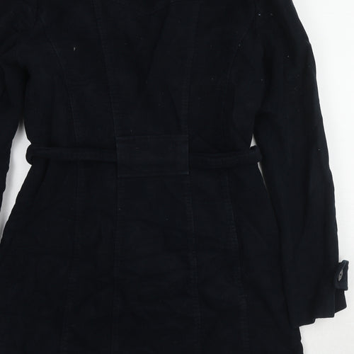Per Una Womens Blue Overcoat Coat Size 10 Button