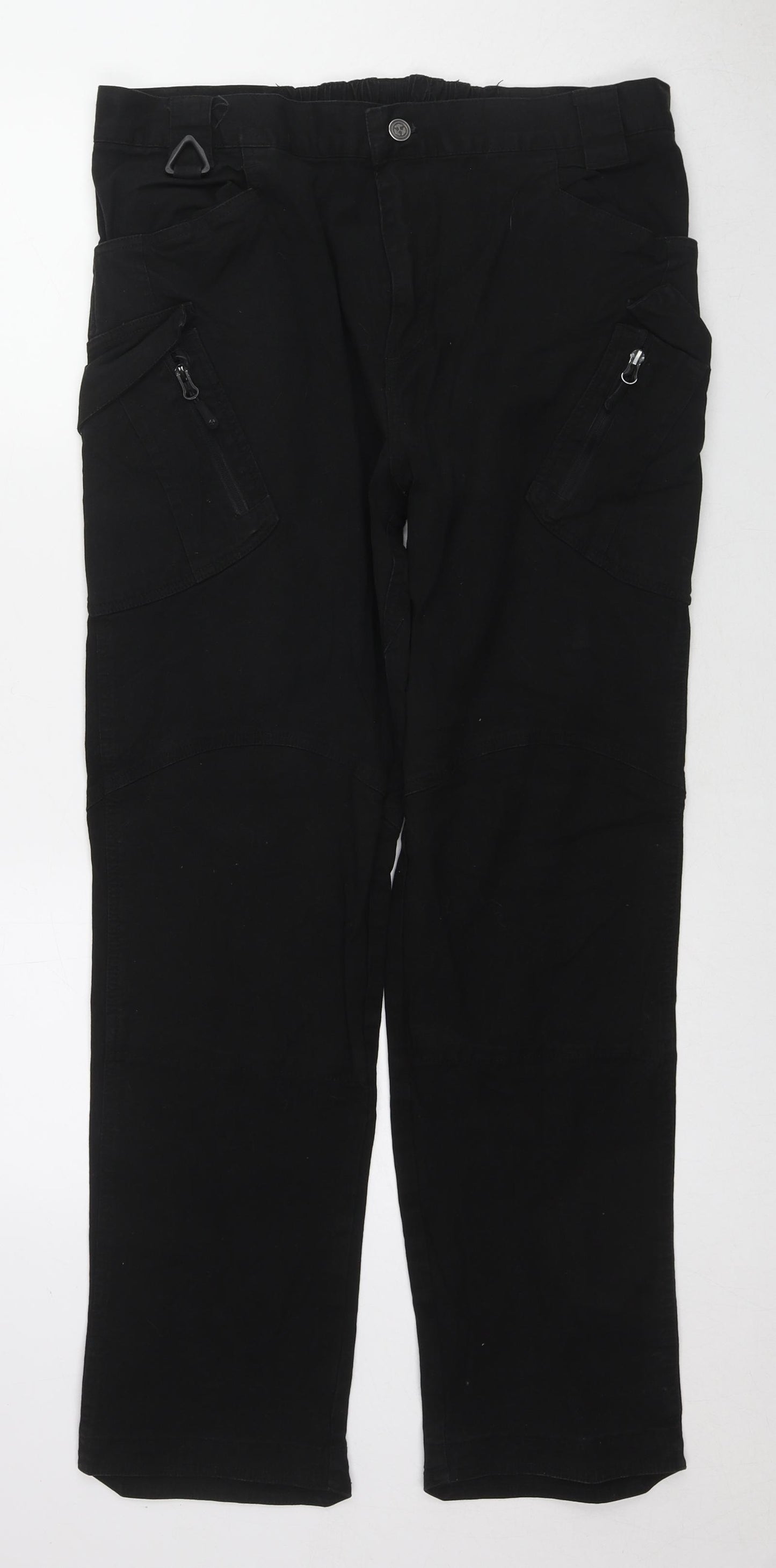 Archon Tactical Mens Black Cotton Straight Jeans Size 2XL L30 in Regular Zip