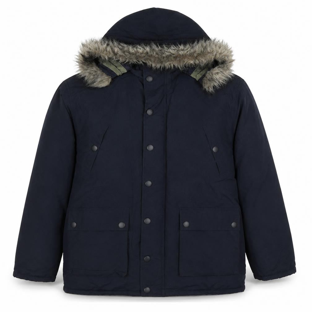Front view of Duke women’s blue jacket, size L, zip