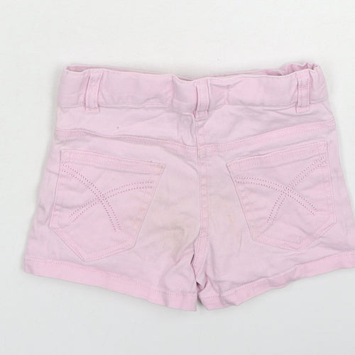Young Dimension Girls Pink Cotton Boyfriend Shorts Size 2-3 Years L3 in Regular Zip