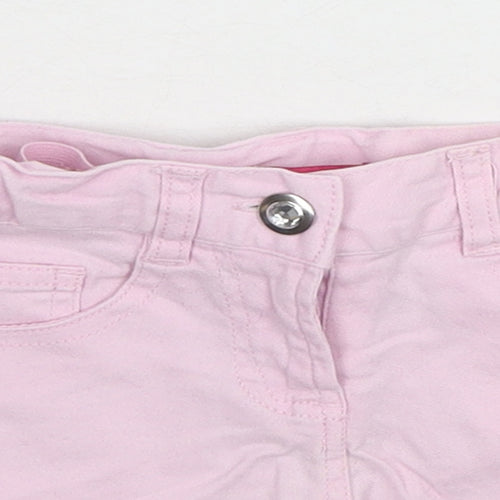 Young Dimension Girls Pink Cotton Boyfriend Shorts Size 2-3 Years L3 in Regular Zip