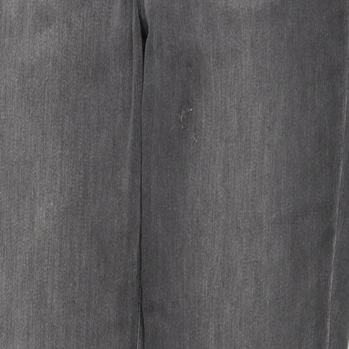 Nutmeg Womens Grey Cotton Skinny Jeans Size 12 L27 in Regular Zip