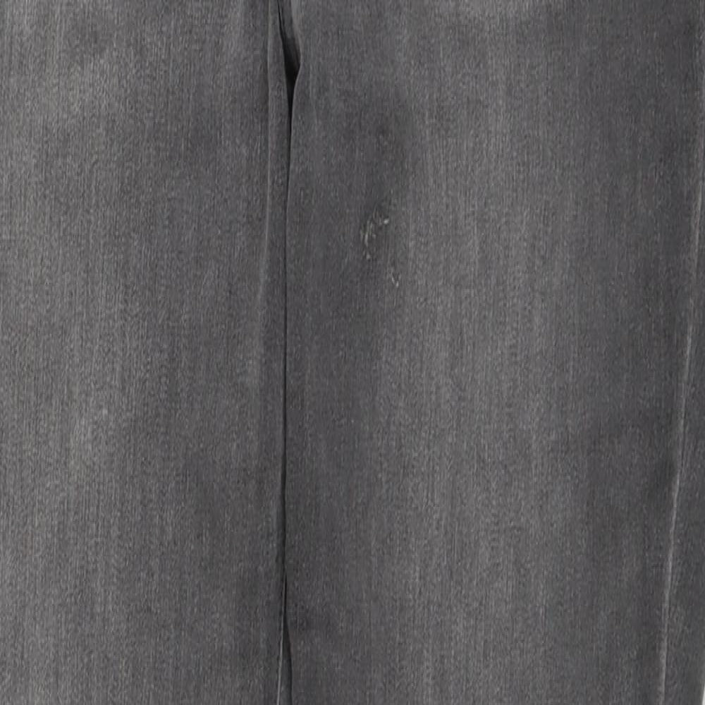 Nutmeg Womens Grey Cotton Skinny Jeans Size 12 L27 in Regular Zip