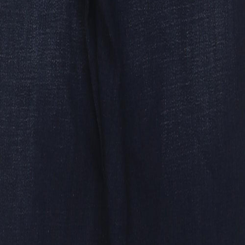 NEXT Womens Blue Cotton Straight Jeans Size 12 L29 in Regular Zip