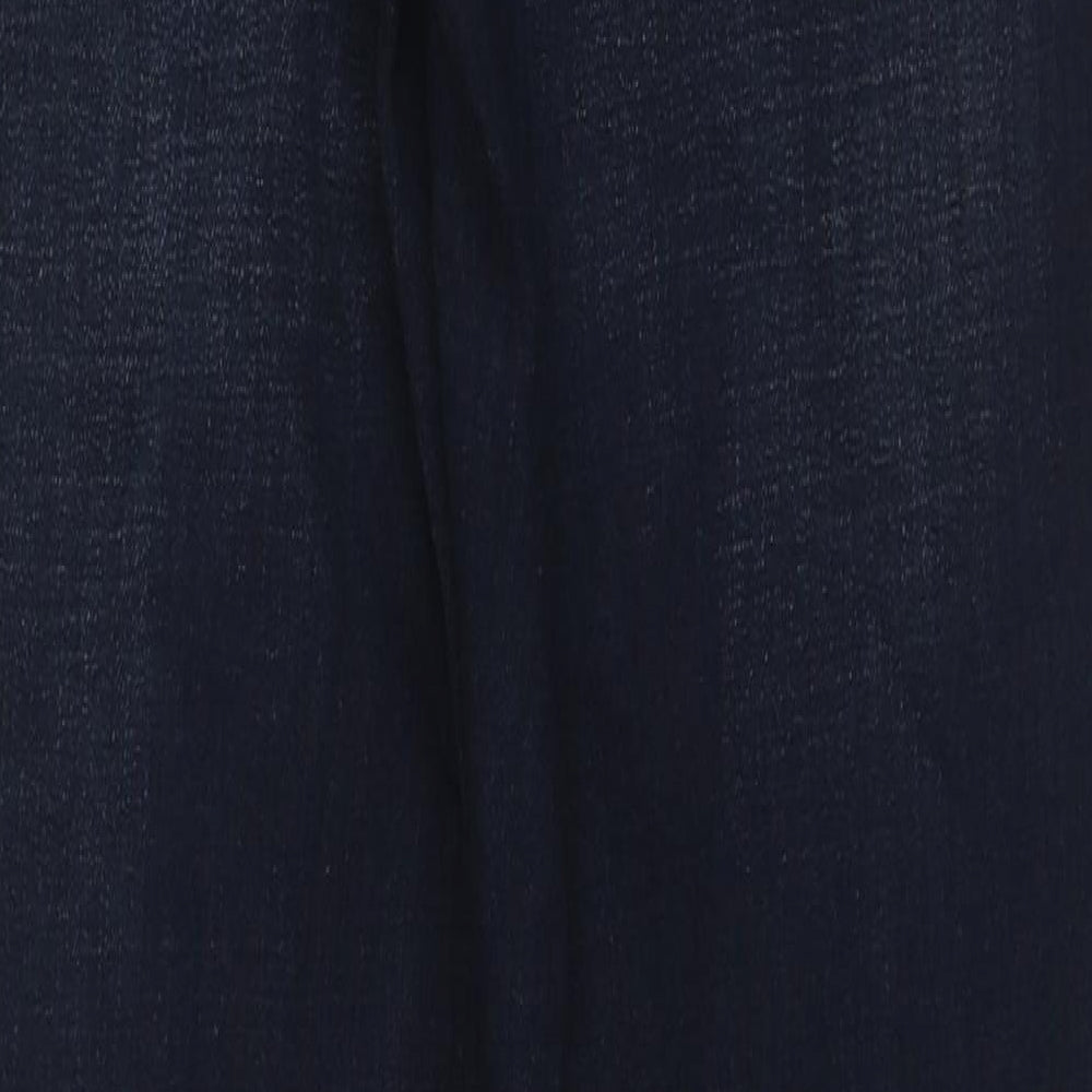 NEXT Womens Blue Cotton Straight Jeans Size 12 L29 in Regular Zip