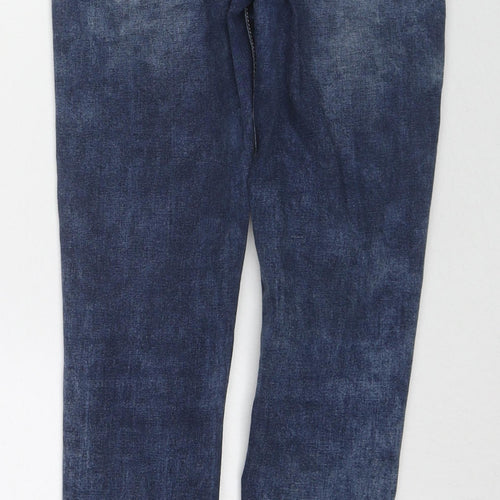 Studio Womens Blue Cotton Skinny Jeans Size 10 L28 in Regular Zip