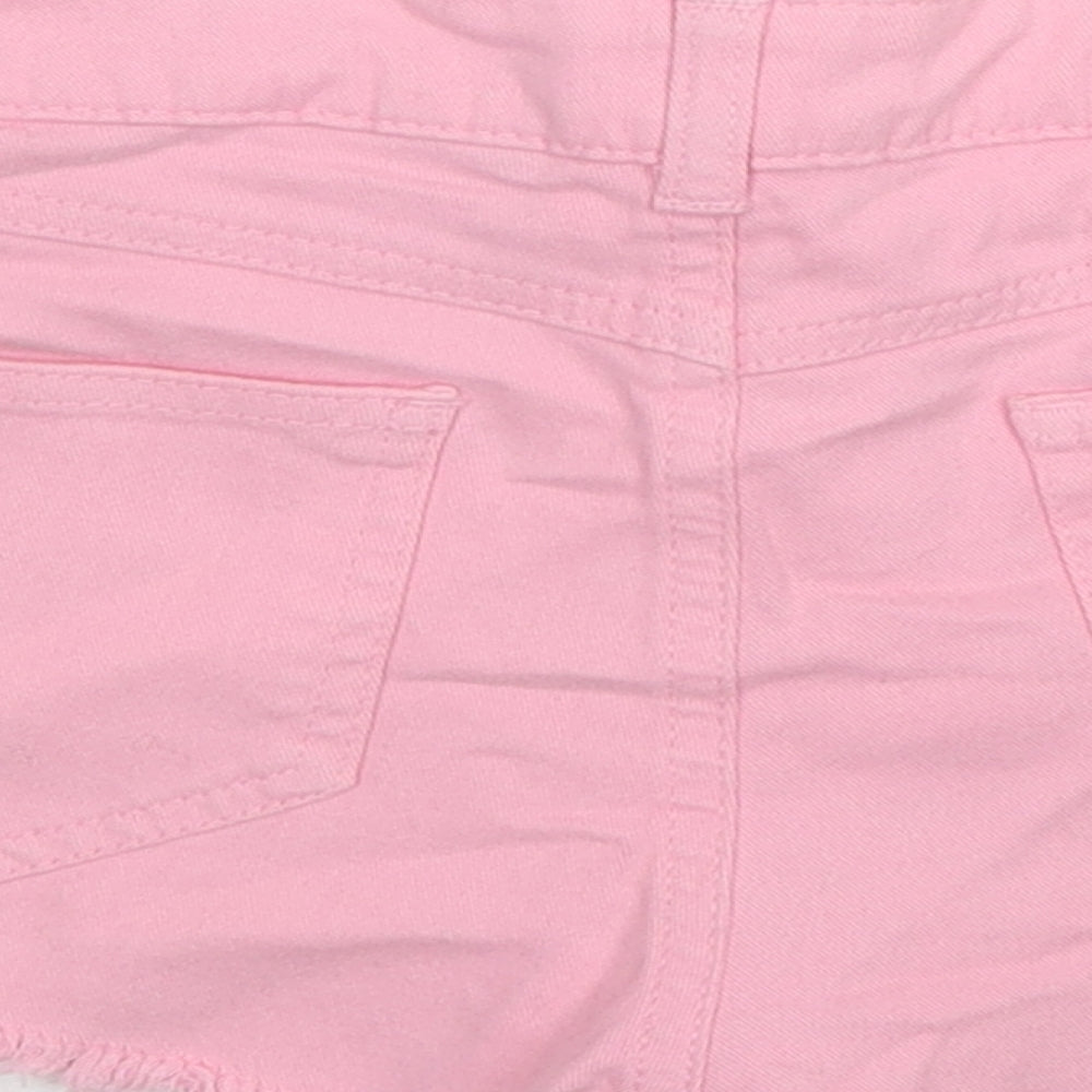 Topshop Womens Pink Cotton Hot Pants Shorts Size 30 in L3 in Regular Zip