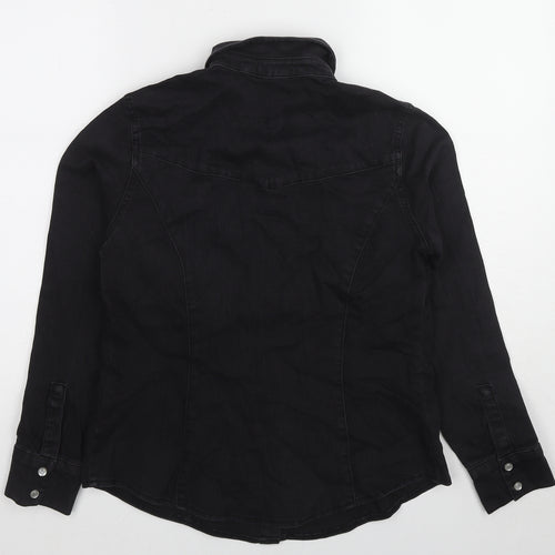 ASOS Womens Black Jacket Size 12 Snap