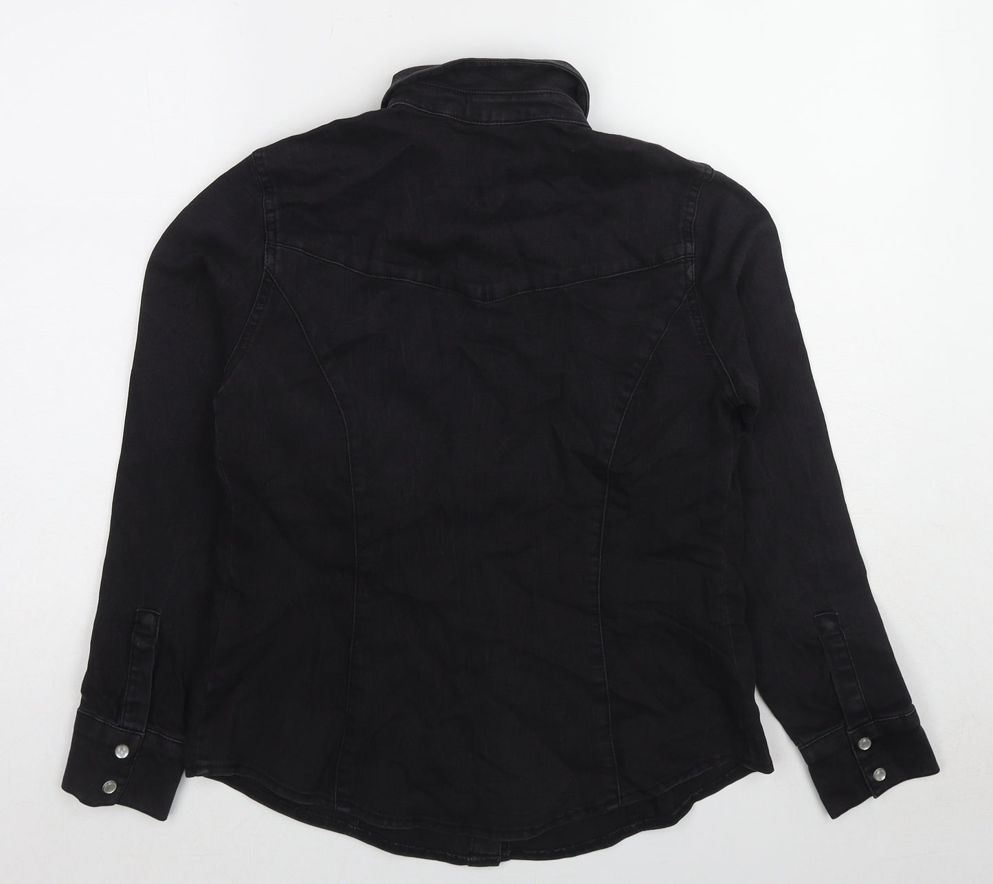 ASOS Womens Black Jacket Size 12 Snap
