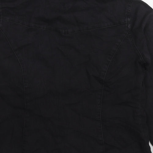 ASOS Womens Black Jacket Size 12 Snap