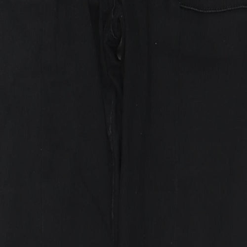 NEXT Womens Black Cotton Skinny Jeans Size 12 L30 in Regular Zip