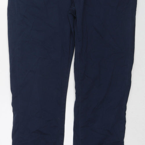 Uniqlo Womens Blue Cotton Straight Jeans Size S L28 in Regular Zip