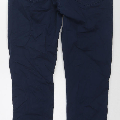 Uniqlo Womens Blue Cotton Straight Jeans Size S L28 in Regular Zip