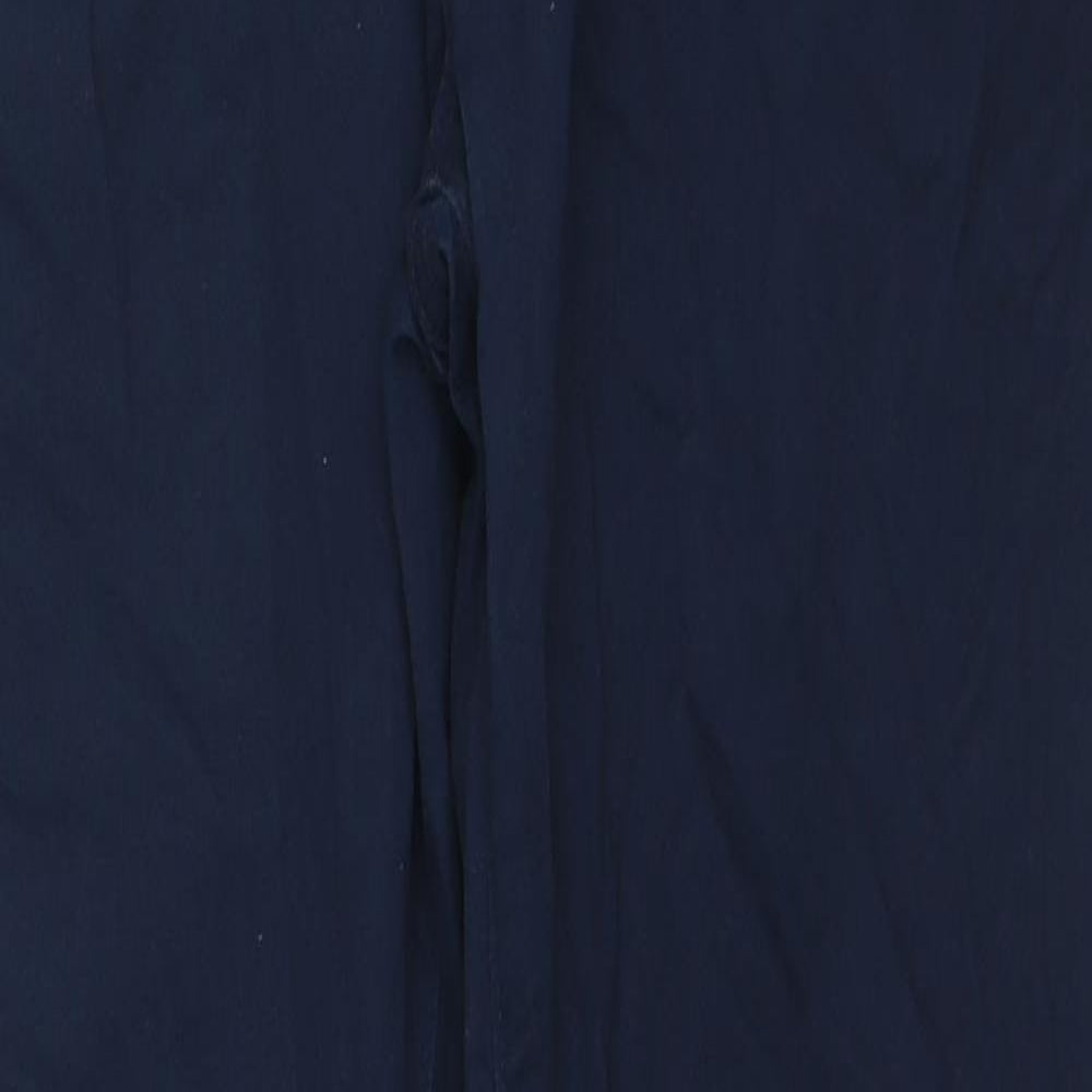 Uniqlo Womens Blue Cotton Straight Jeans Size S L28 in Regular Zip