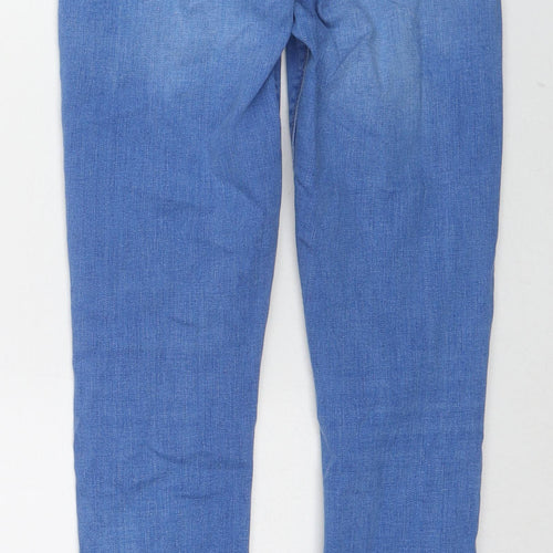River Island Womens Blue Cotton Skinny Jeans Size 12 L27 in Regular Zip