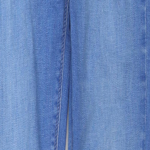 River Island Womens Blue Cotton Skinny Jeans Size 12 L27 in Regular Zip