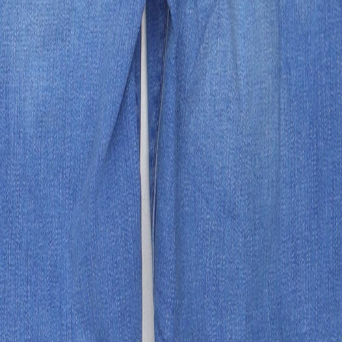 River Island Womens Blue Cotton Skinny Jeans Size 12 L27 in Regular Zip