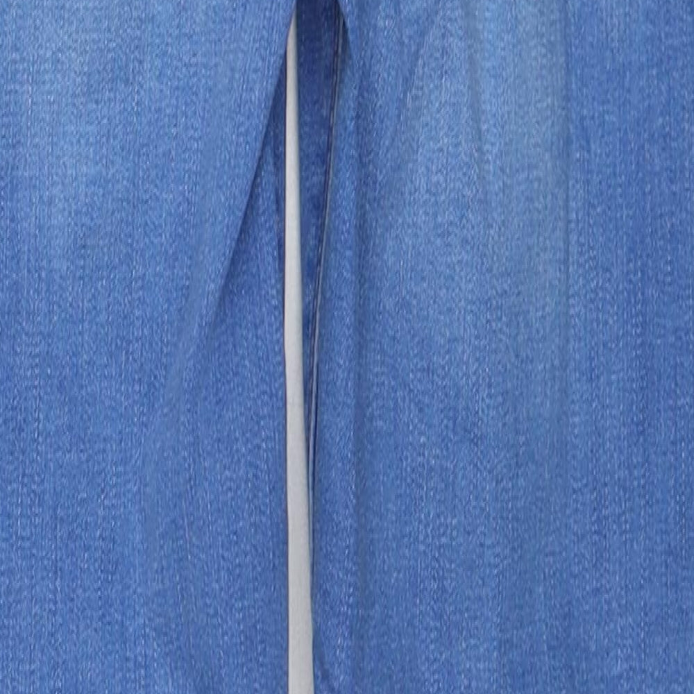 River Island Womens Blue Cotton Skinny Jeans Size 12 L27 in Regular Zip