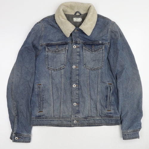 Topman Mens Blue Jacket Size M Button