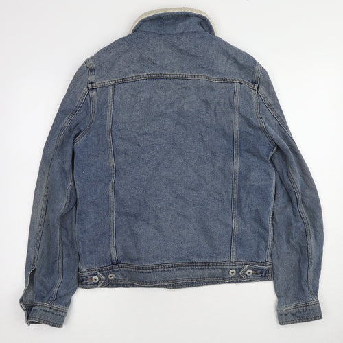 Topman Mens Blue Jacket Size M Button