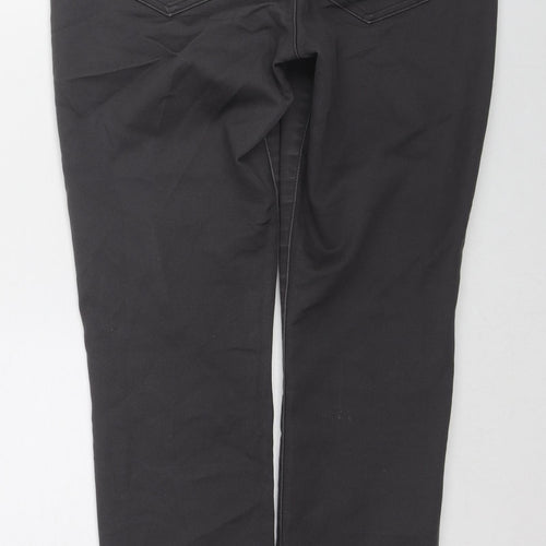 Wallis Womens Grey Cotton Skinny Jeans Size 10 L28 in Regular Zip