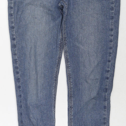 Topshop Womens Blue Cotton Skinny Jeans Size 28 in L32 in Regular Zip