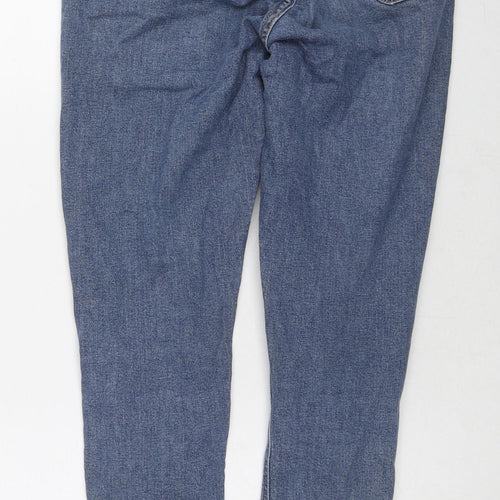 Topshop Womens Blue Cotton Skinny Jeans Size 28 in L32 in Regular Zip