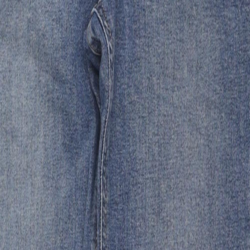 Topshop Womens Blue Cotton Skinny Jeans Size 28 in L32 in Regular Zip