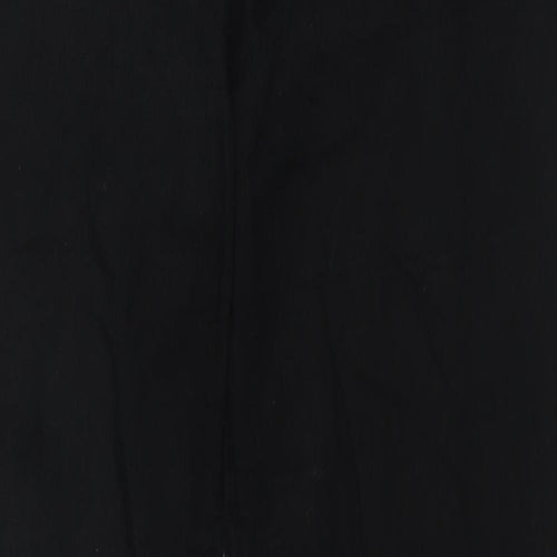 NEXT Womens Black Cotton Straight Jeans Size 16 L30 in Regular Zip