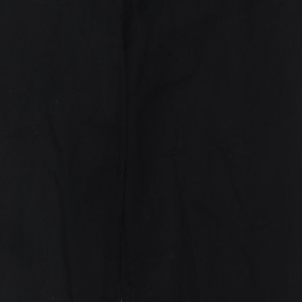NEXT Womens Black Cotton Straight Jeans Size 16 L30 in Regular Zip