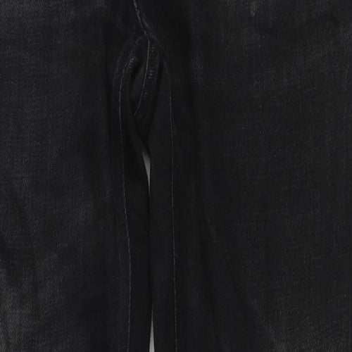 Nudie Womens Black Cotton Straight Jeans Size 29 in L30 in Regular Zip
