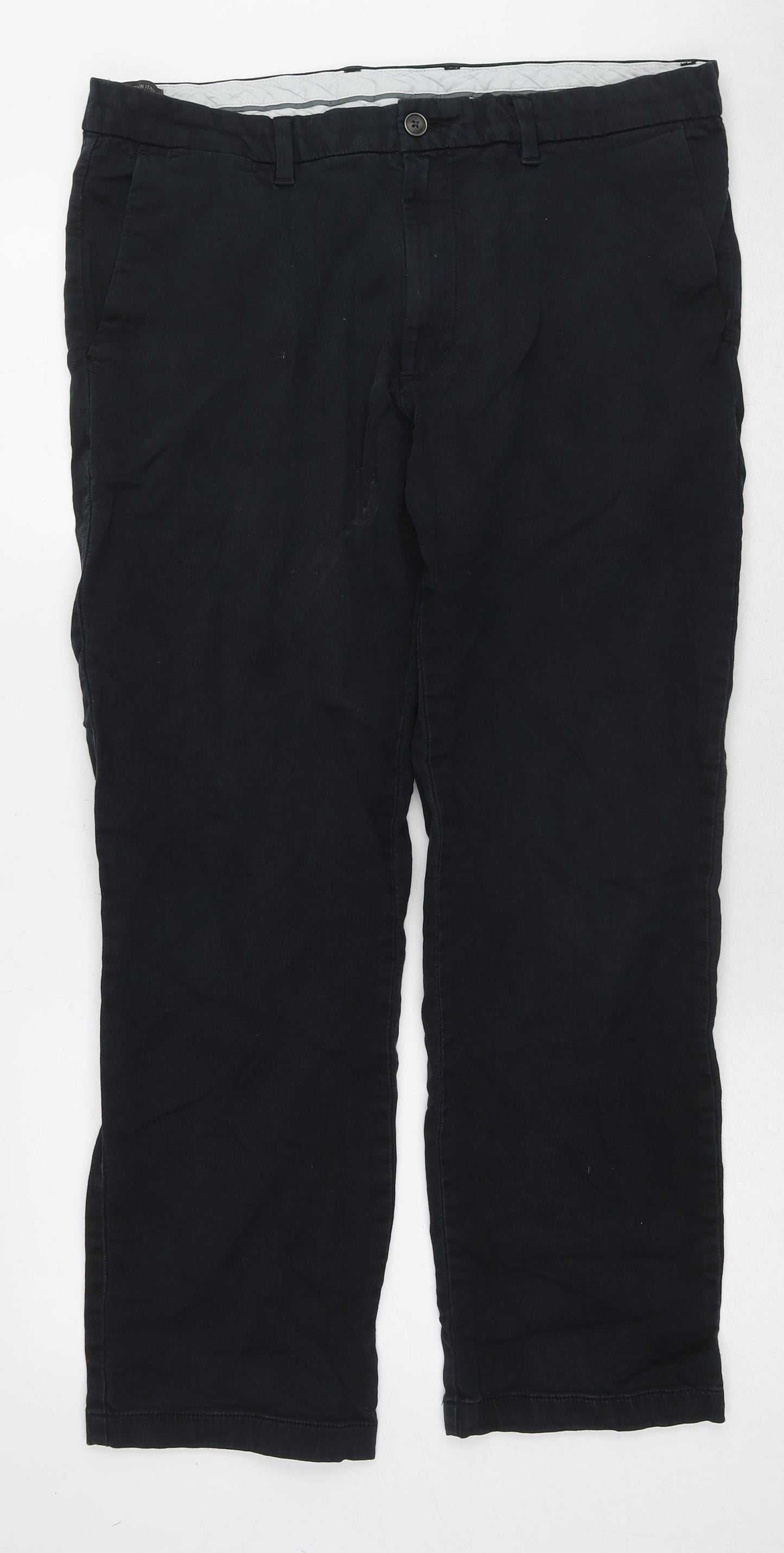 Autograph Mens Black Cotton Straight Jeans Size 36 in L29 in Regular Zip