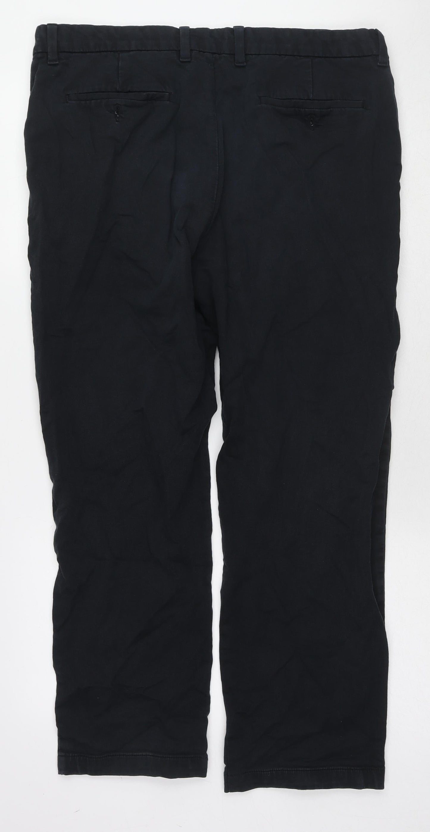 Autograph Mens Black Cotton Straight Jeans Size 36 in L29 in Regular Zip