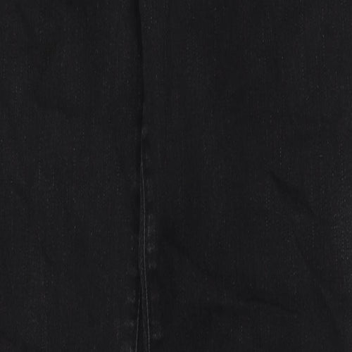 TU Womens Black Cotton Straight Jeans Size 10 L30 in Regular Zip