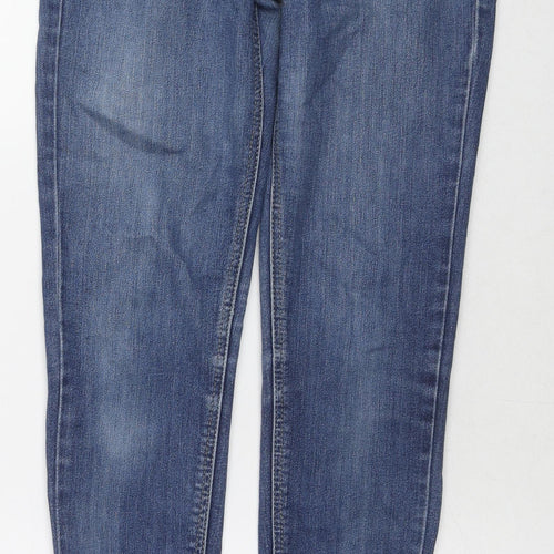 Denim & Co. Womens Blue Cotton Skinny Jeans Size 8 L29 in Regular Zip