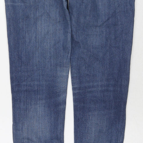 Denim & Co. Womens Blue Cotton Skinny Jeans Size 8 L29 in Regular Zip