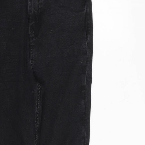 Marks and Spencer Womens Black Cotton Skinny Jeans Size 10 L29 in Slim Zip