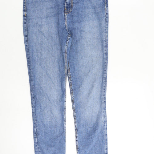 Zara Womens Blue Cotton Skinny Jeans Size M L28 in Regular Zip