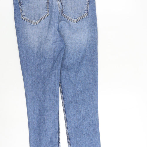 Zara Womens Blue Cotton Skinny Jeans Size M L28 in Regular Zip
