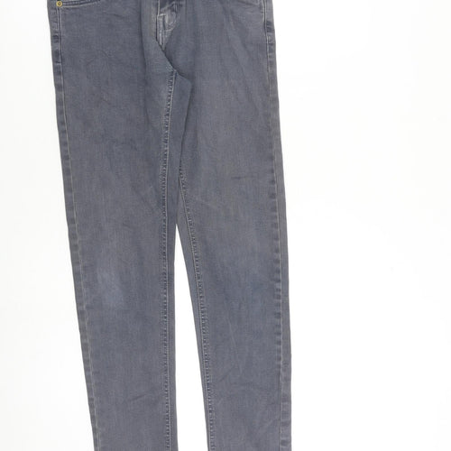 King Kouture Womens Grey Cotton Skinny Jeans Size 28 in L32 in Slim Zip