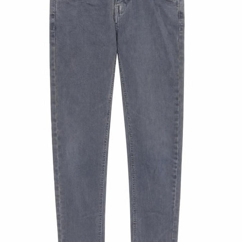 King Kouture Womens Grey Cotton Skinny Jeans Size 28 in L32 in Slim Zip