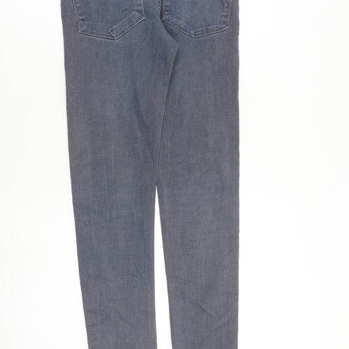 King Kouture Womens Grey Cotton Skinny Jeans Size 28 in L32 in Slim Zip