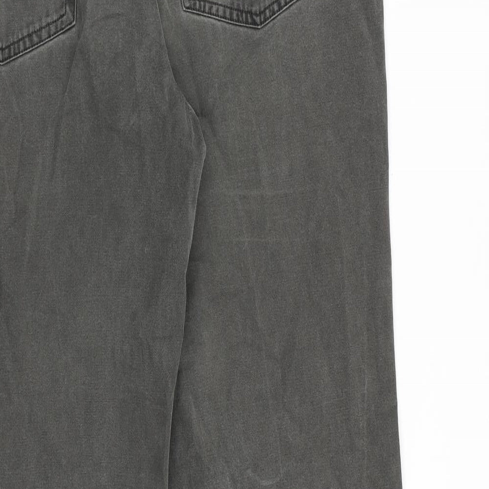 Blue Harbour Mens Grey Cotton Trousers Size 36 in L33 in Regular Zip