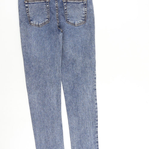 Denim & Co. Boys Blue Cotton Skinny Jeans Size 10-11 Years L27 in Slim Zip