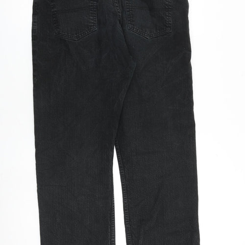 Blue Harbour Mens Black Cotton Straight Jeans Size 36 in L31 in Regular Zip
