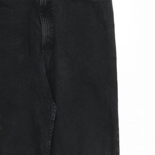 Blue Harbour Mens Black Cotton Straight Jeans Size 36 in L31 in Regular Zip