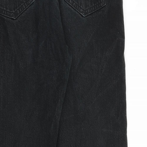 Blue Harbour Mens Black Cotton Straight Jeans Size 36 in L31 in Regular Zip