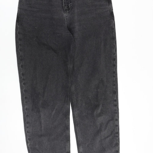 Reclaimed Vintage Womens Grey Cotton Mom Jeans Size 28 in L30 in Regular Zip