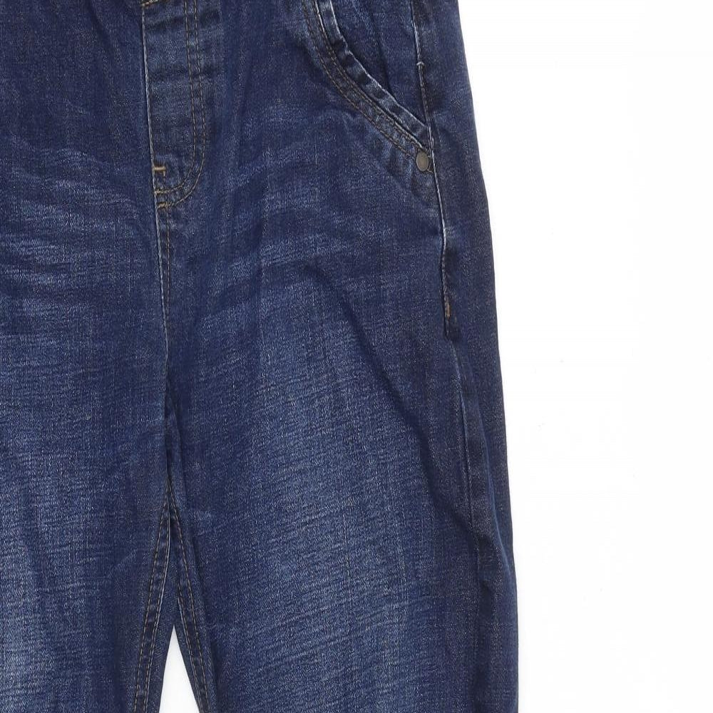 Marks and Spencer Boys Blue 100% Cotton Skinny Jeans Size 13-14 Years L28 in Regular Drawstring