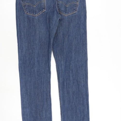 Levi's Mens Blue Cotton Tapered Jeans Size 30 in L32 in Regular Button